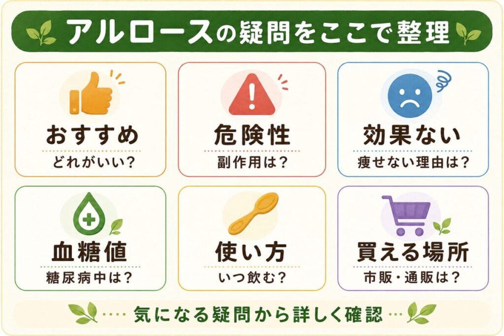 アルロースの疑問をここで整理