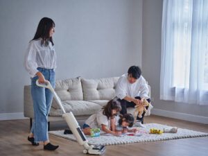 忙しい子育て世帯に朗報のミンドーアクアエックスでラクラクお掃除生活