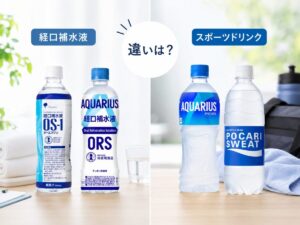 暑い日の水分補給を考えるイメージ