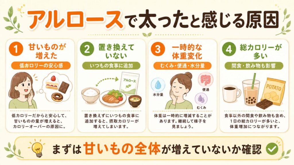 アルロースで太ったと感じる原因