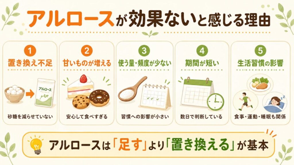 アルロースが効果ないと感じる理由