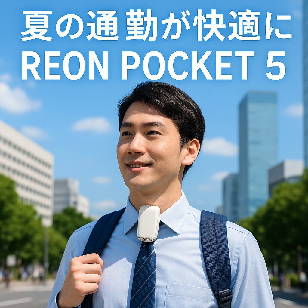 【体験レビュー】REON POCKET 5の静音&即冷却が快適すぎた!猛暑の通勤が変わるウェアラブル冷暖デバイス