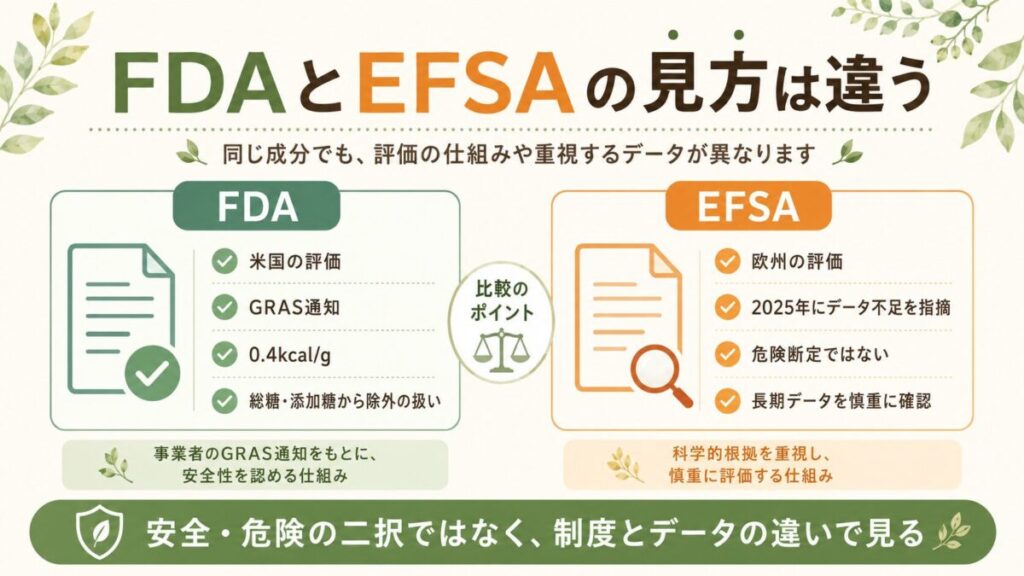 FDAとEFSAの見方は違う