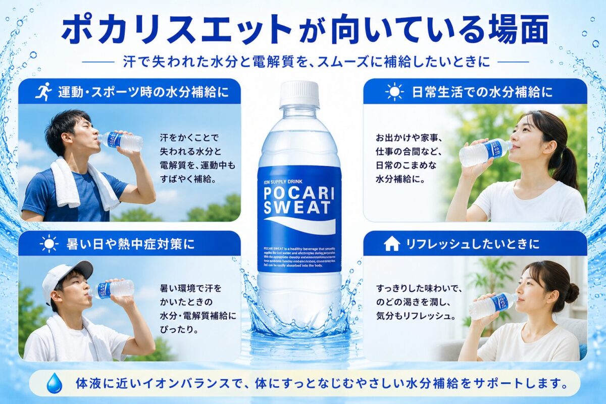 ポカリスエットが向いている場面