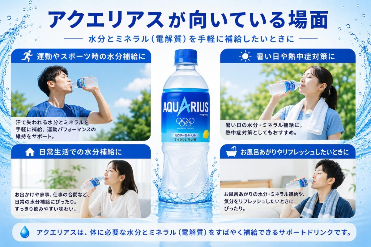 アクエリアスが向いている場面