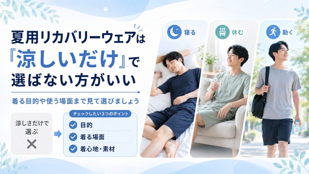 夏用リカバリーウェアは「涼しいだけ」で選ばない方がいい
