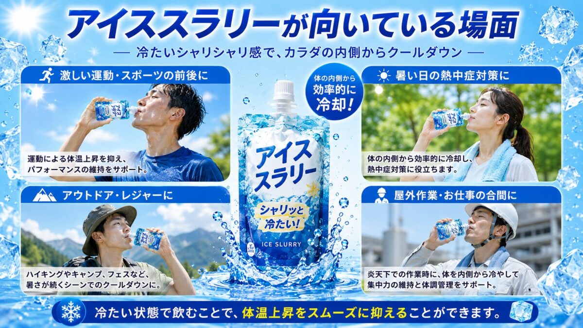 アイススラリーが向いている場面