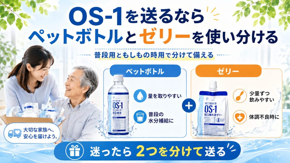 OS-1を送るならペットボトルとゼリーを使い分ける