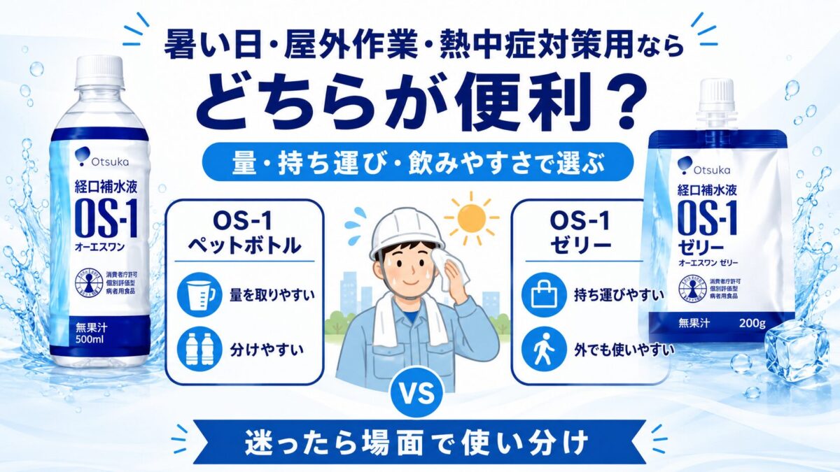暑い日・屋外作業・熱中症対策用ならどちらが便利？
