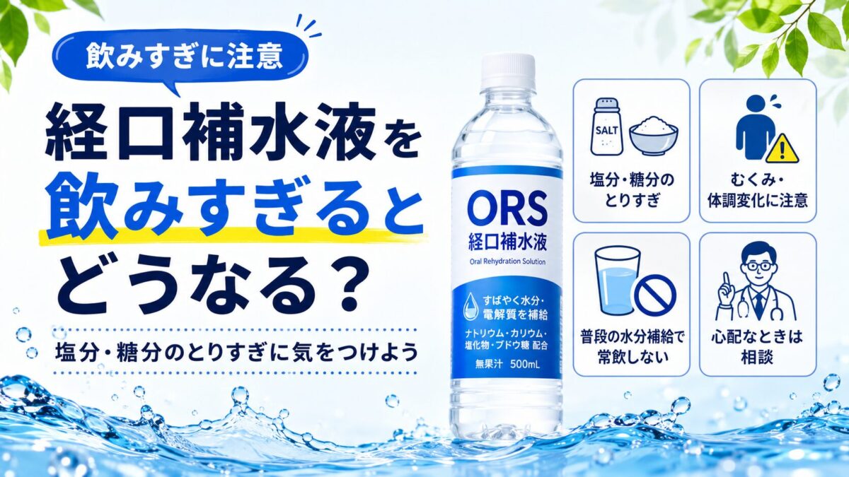 経口補水液を飲みすぎるとどうなる？