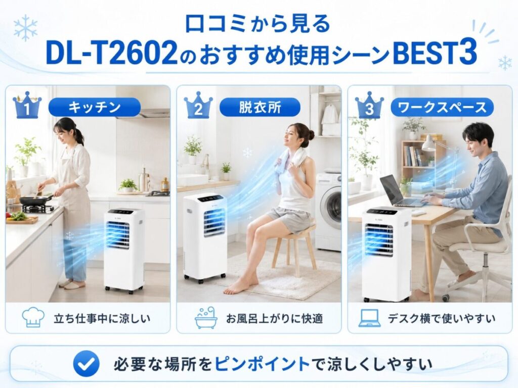 口コミから見るDL-T2602のおすすめ使用シーンBEST3