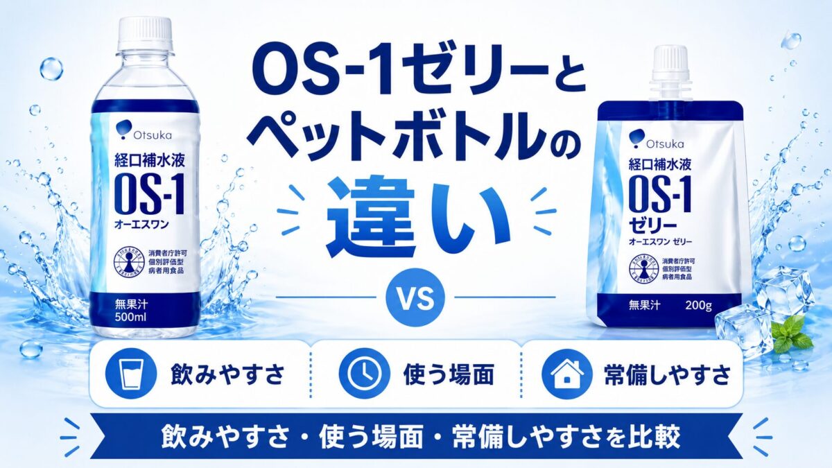 OS-1ゼリーとペットボトルの違いを比較