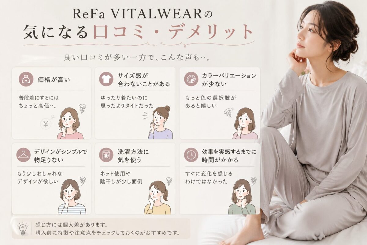 ReFa VITALWEARの気になる口コミ・デメリット