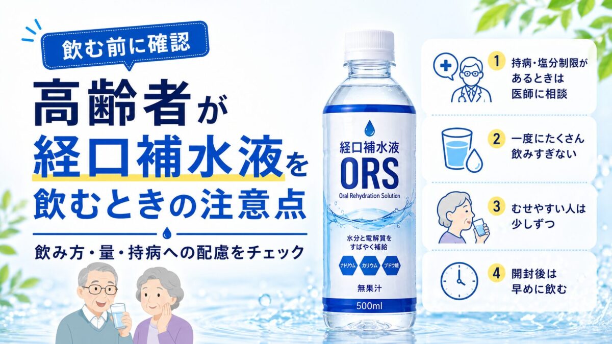 高齢者が経口補水液を飲むときの注意点