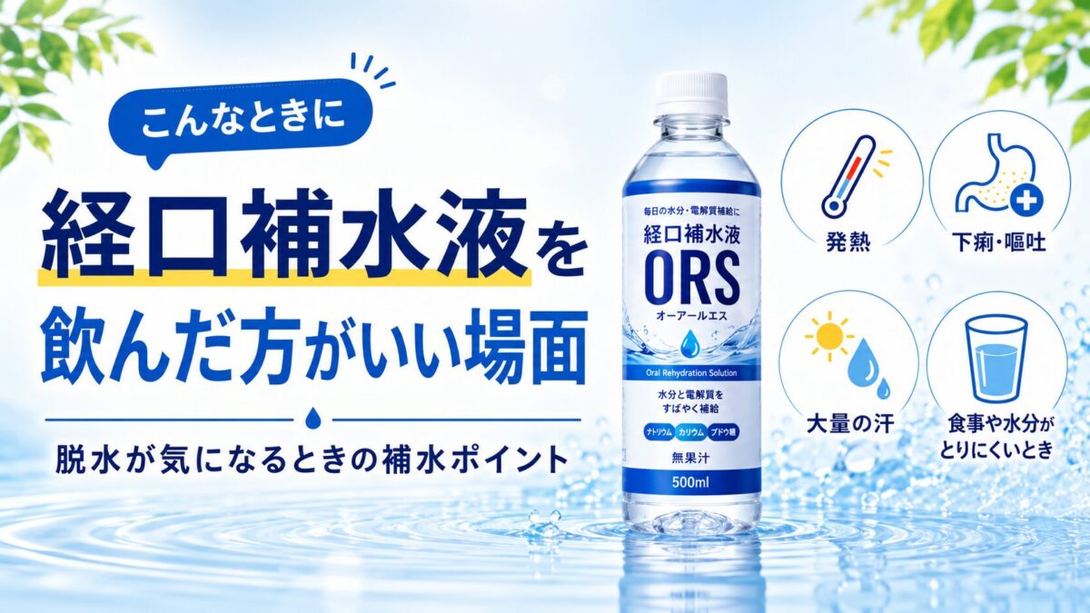 経口補水液を飲んだ方がいい場面