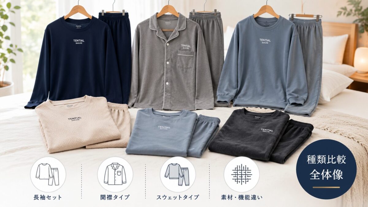 BAKUNEパジャマの種類を比較|まずは全体像を確認