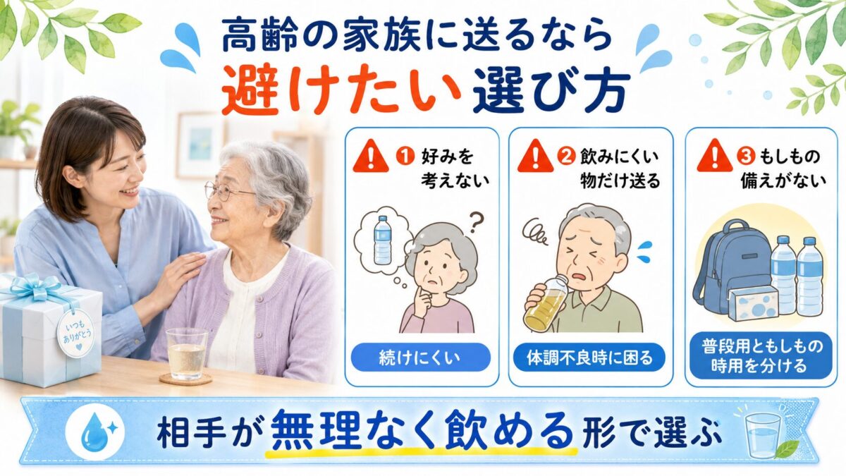 高齢の家族に送るなら避けたい選び方