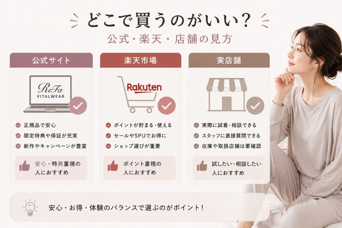 どこで買うのがいい？公式・楽天・店舗の見方