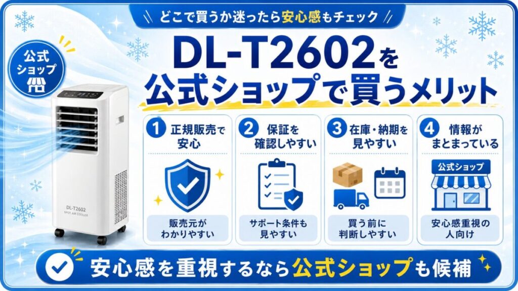 DL-T2602を公式ショップで買うメリット
