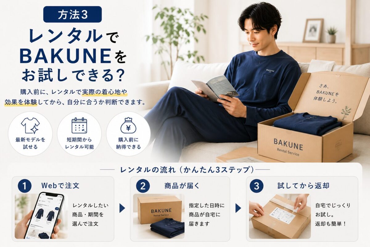 レンタルでBAKUNEをお試しできる？