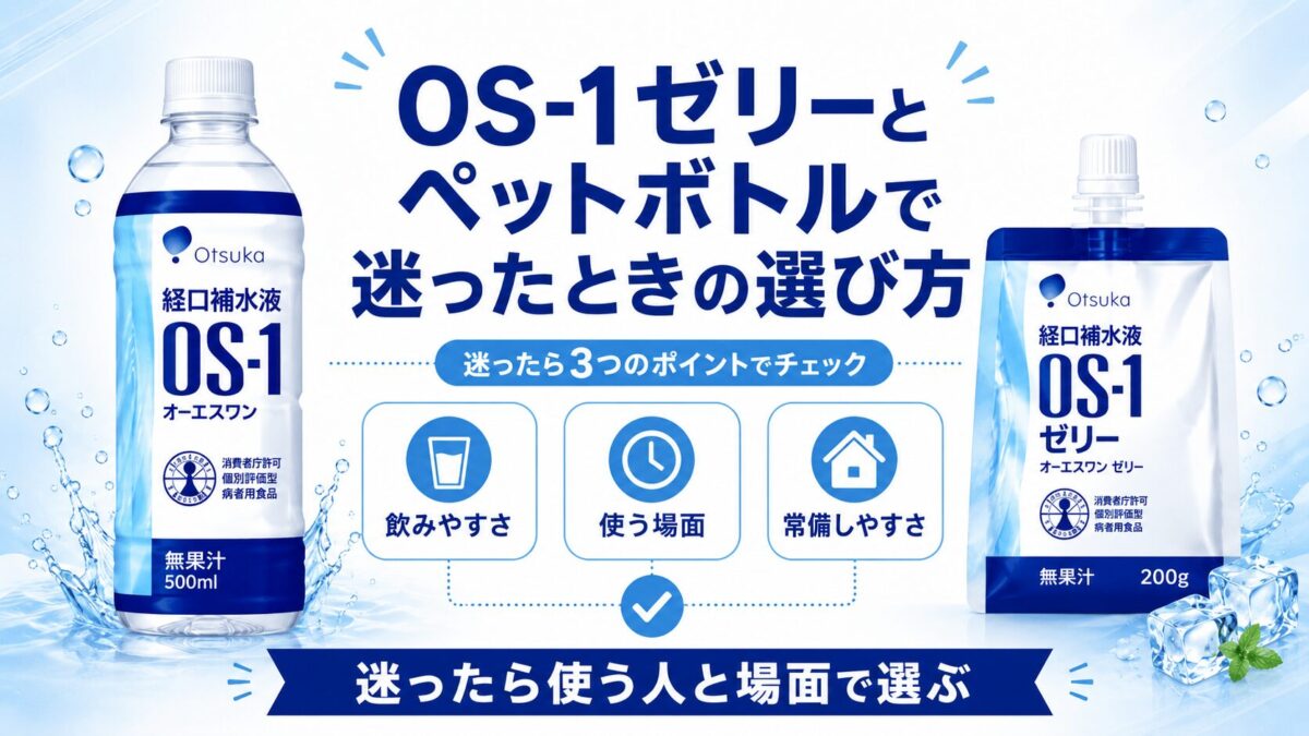 OS-1ゼリーとペットボトルで迷ったときの選び方
