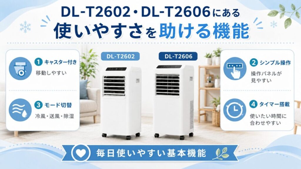 DL-T2602・DL-T2606にある使いやすさを助ける機能