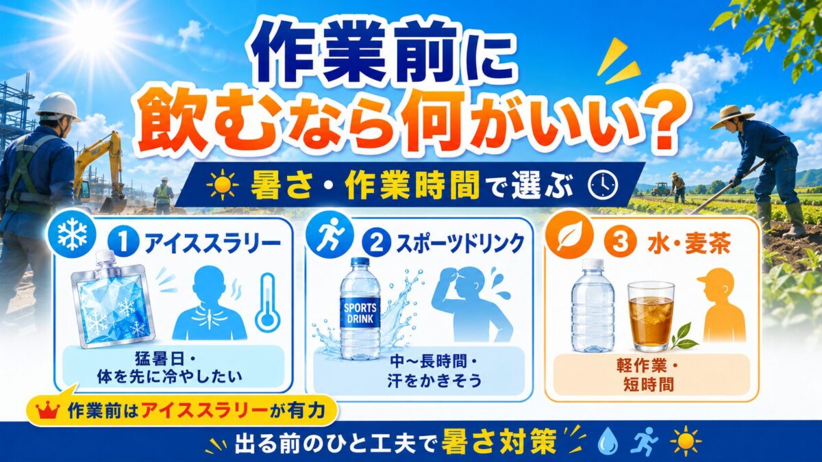作業後に飲むなら何がいい？