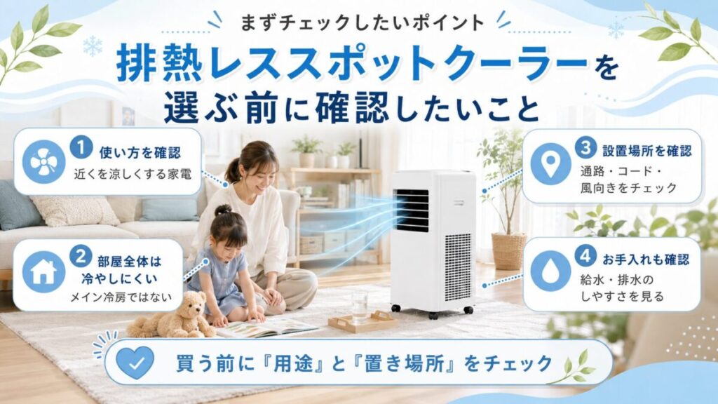 排熱レススポットクーラーを選ぶ前に確認したいこと